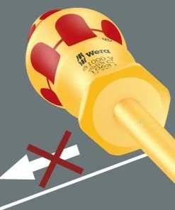 Wera 051611 1065i VDE Insulated Kraftform Pozi Screwdriver PZ1 X 80mm -Screwdriver And Bits Shop abrollschutz serie 1000 vde