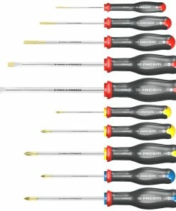 Facom ATW.J10 10 Piece ProTwist Screwdriver Set - Slotted, Pozi &amp; Phillips