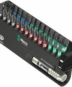 Wera 057697 Bit-Check 30 Impaktor 2 Screwdriver Bit Set PH/PZ/TX/HEX
