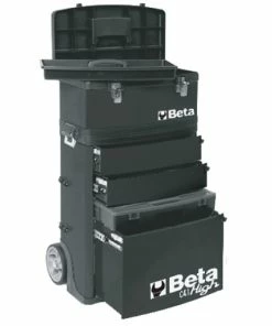 Beta C41H Two - Module Tool Trolley Cabinet - Black -Screwdriver And Bits Shop c41h black