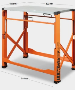 Beta Tools C56PO Orange Compact Folding Workbench -Screwdriver And Bits Shop c56po dims