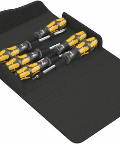 Wera 137811 Kraftform 900/7 Set 1 Hammer Thru Chiseldriver 7 Piece Screwdriver Set SL/PH/TX