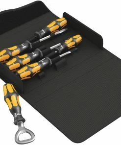 Wera 137813 7 Piece Kraftform 900/7 Set 3 Hammer Thru Chiseldriver Screwdriver Set Pozi/Slotted